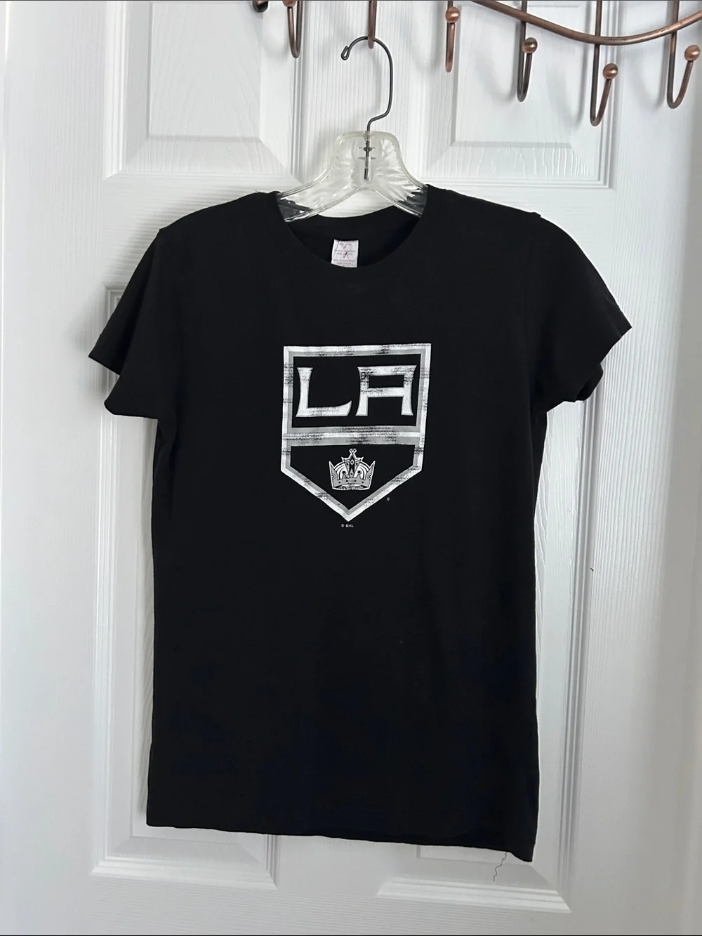 NHL Los Angeles Kings Black and White Beach Towel with Yellow Accent and T-shirt